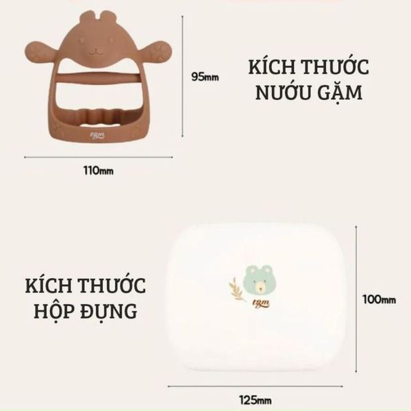 Gặm Nướu Đeo Tay Silicone TGM Siêu Mềm Có Hộp Cho Bé - Màu Ngẫu Nhiên