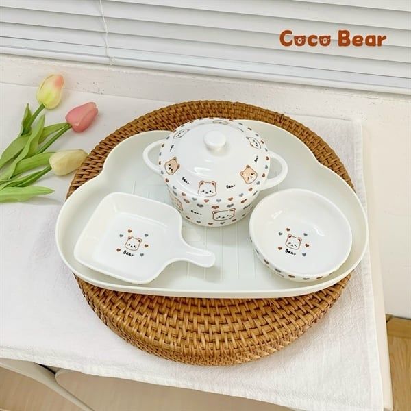 Bộ 3 Chén Sứ CoCo Bear Cho Bé