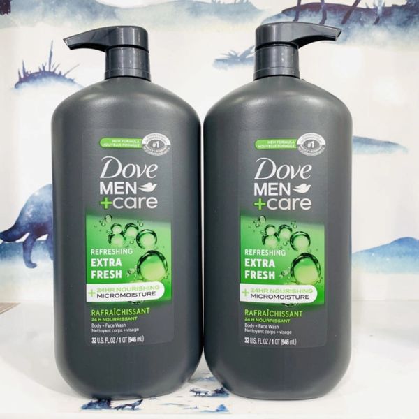 Sữa Tắm Và Rửa Mặt Cho Nam Dove Men+Care Extra Fresh Body and Face Wash 946ML