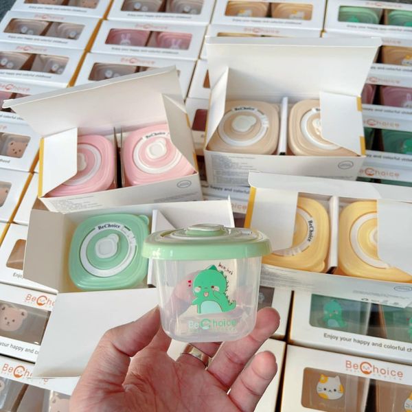 Hộp Trữ Đông Chia Vạch Bechoice Set 2 Cái 120ML