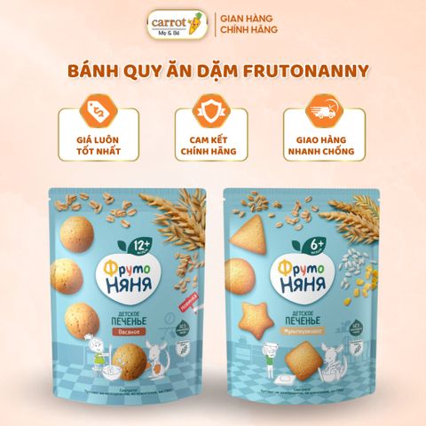 Bánh Quy Ăn Dặm FrutoNanny Cho Bé Từ 6 Tháng Tuổi - Siêu Thị Mẹ Và Bé Carrot