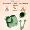 Set Ăn Dặm Silicon 4 Món Hermon HM2810 Tai Thỏ Cho Bé