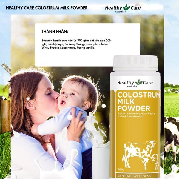 Sữa bò non Healthy Care Colostrum Milk Powder 300g của Úc - Siêu Thị Mẹ Và Bé Carrot
