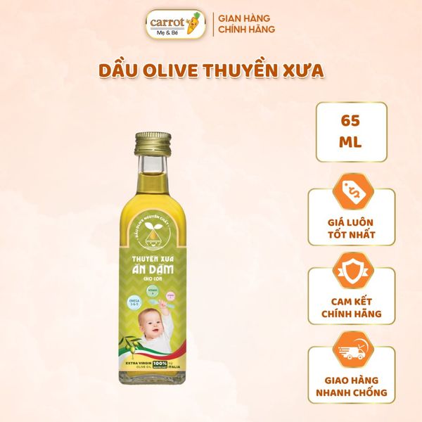 Dầu Olive Thuyền Xưa nguyên chất - Ăn dặm cho bé 65ml