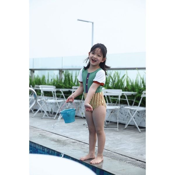 Bộ Đồ Bơi Bé Gái Mompa Kèm Mũ, Đồ Bơi Cho Bé Biển