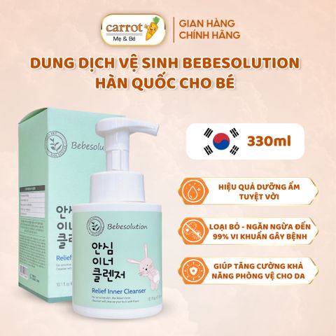 Dung Dịch Vệ Sinh Cho Bé Gái, Trai Bebesolution , Chống Hâm, Không Cần Rửa Lại Bằng Nước
