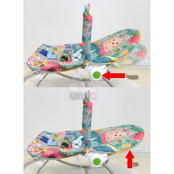 Ghế Rung Cao Cấp Cho Bé Umoo Gấu xanh 0- 4 Tuổi