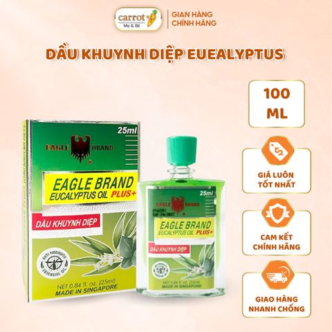 Dầu Khuynh Diệp Con Ó Của Mỹ Chai 25ml - Chống Muỗi 8H Eagle Brand Eucalyptus Oil Plus+