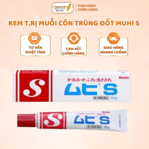 Kem Bôi Muỗi Đốt Và Côn Trùng Cắn MUHI S 20G