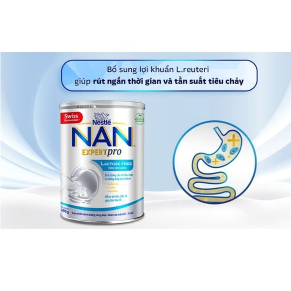 Sữa Nan Expert Pro Lactose Free Thụy Sỹ 380g cho bé từ 0 - 3 tuổi