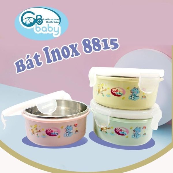 Chén Ăn Kèm Muỗng GBbaby 8808 Màu Hồng Cho Bé
