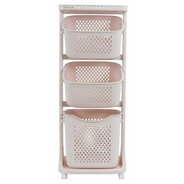 Kệ Đựng Đồ  Đa Năng 3 Tầng Việt Nhật Có Bánh Xe Di Chuyển