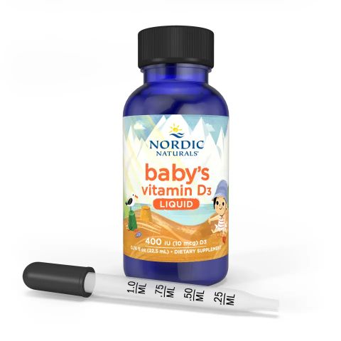 Vitamin D3 Thuần Chay Cho Trẻ Sơ Sinh Nordic Naturals Baby D3 400IU Lọ 22.5ML - Siêu Thị Mẹ Và Bé Carrot