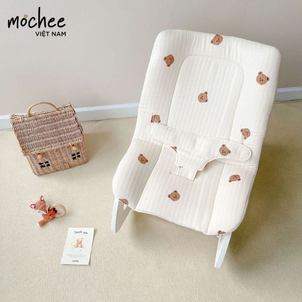 Ghế Bập Bênh MOCHEE Đa Năng, Chất Liệu Cao Cấp Tặng Kèm Đệm Cho Bé Nằm Ngủ Thư Giãn
