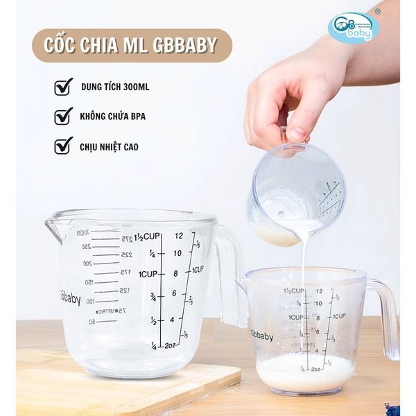 Cốc Chia Vạch GB Baby 300ML, Cốc Chia ML, Đo Lường