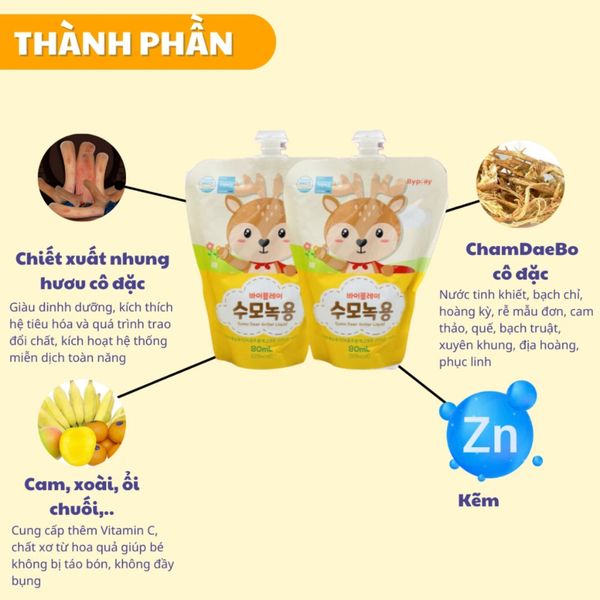 Gạc Hươu Non Hàn Quốc Tăng Cường Hệ Miễn Dịch, Giúp Bé Ăn Ngoan