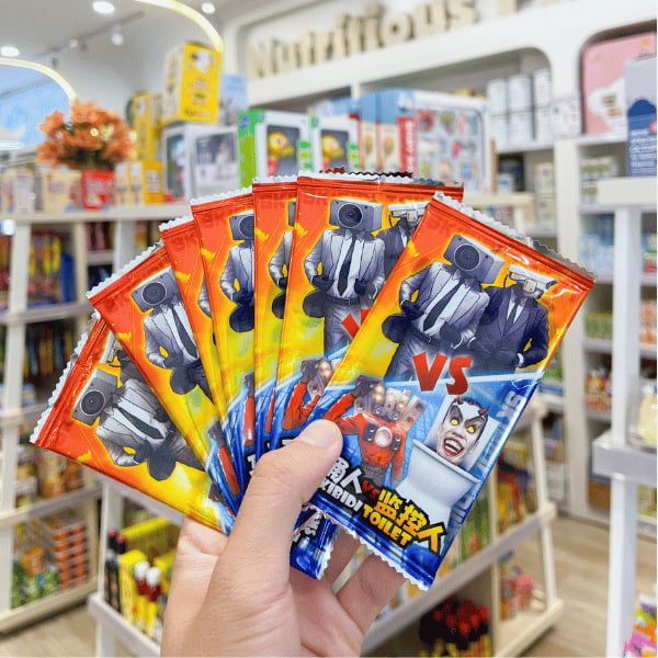 [Hộp 30 gói] Bài Đồ Chơi SKIBIDI TOILET Cao Cấp - Dành Cho Bé, Ngẫu Nhiên Lựa Chọn - 5 thẻ/gói