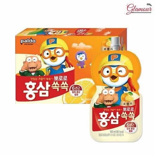 Nước Hồng Sâm PORORO Hàn Quốc Cho Bé Từ 3 Tuổi - Tăng Đề Kháng, Giải Đọc Gan, Hấp Thụ Thức Ăn - 100ml