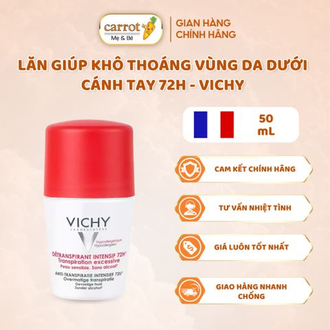 Lăn Khử Mùi Giúp Khô Thoáng Vùng Da Dưới Cánh Tay Suốt 72H Vichy laboratories