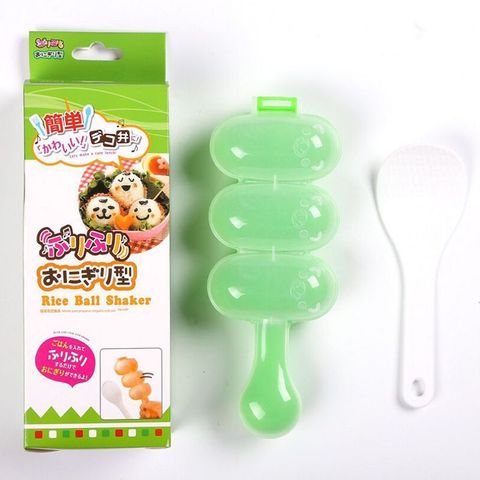 Bộ Khuôn Lắc Cơm Kèm Thìa Xúc, Dụng Cụ Tạo Cơm Nắm Ăn Dặm Cho Bé