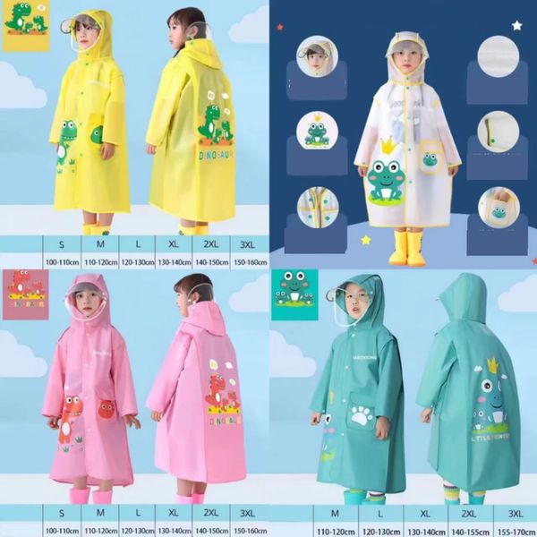 Áo Mưa Trẻ Em Chống Thấm Nước, Họa Tiết Hình Thú Dễ Thương Cho Bé Cao 110-140Cm