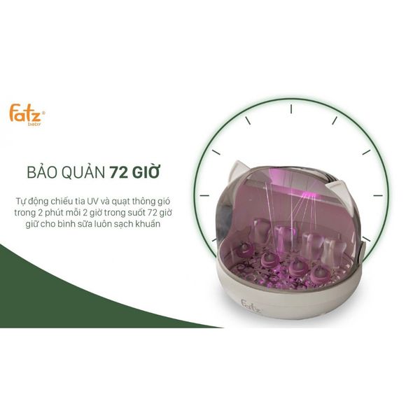 Máy Úp Bình Sữa Sấy Khô Tiệt Trùng UVC Tidy 1 Fatzbaby