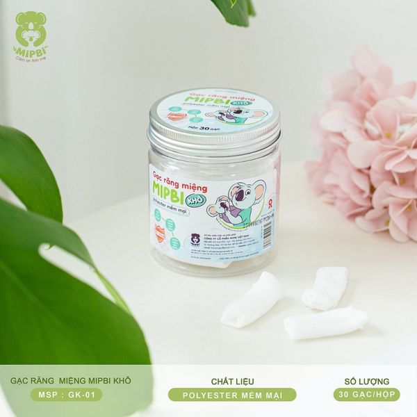 Gạc Răng Miệng MIPBI Khô Hộp 30 Cái Cho Bé Siêu An Toàn, Tiện Lợi