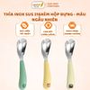 Thìa Inox Sus 316 Có Hộp Đựng, Thìa Chất Liệu Inox Không Gỉ, Muỗng Tập Ăn Cho Bé,  Đủ Màu