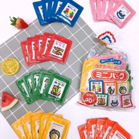 Gia Vị Rắc Cơm Tanaka Nội Địa Nhật Cho Bé Ăn Dặm 6 Vị Gồm 30 Gói Nhỏ