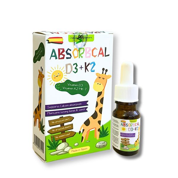 D3K2 ABSORBCAL chai 10ml, Bổ sung Vitamin D3 & K2, Hỗ Trợ Hấp Thu Canxi, Tăng Cường Phát Triển Chiều Cao
