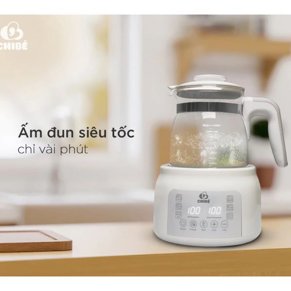Máy Đun Nước Pha Sữa Thông Minh CHIBÉ MB002, Điều Khiển Từ Xa Tiện Lợi
