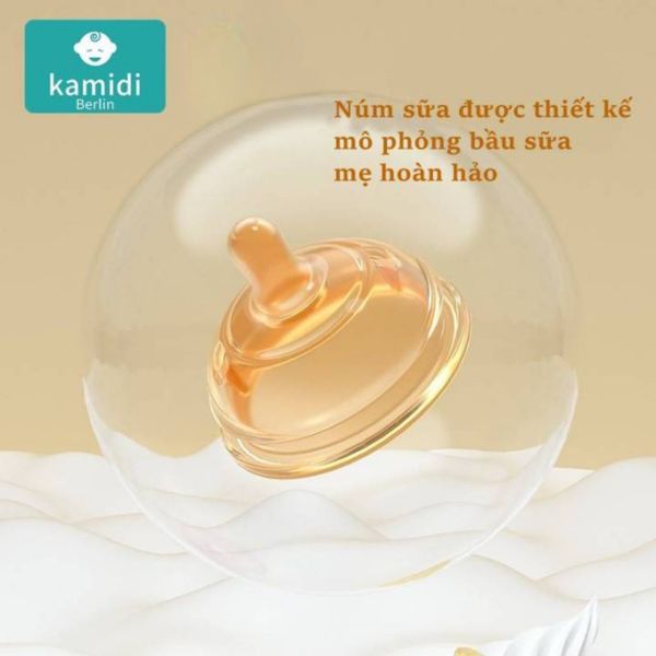 Núm Bình Sữa Kamidi Chất Liệu Silicon, Núm Cho Bé Từ 0 - 8M+