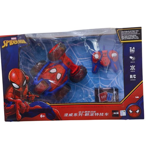 Xe Nhào Lộn Điều Khiển Spiderman Đỏ 624-01, Đồ Chơi Điều Khiển Cho Bé