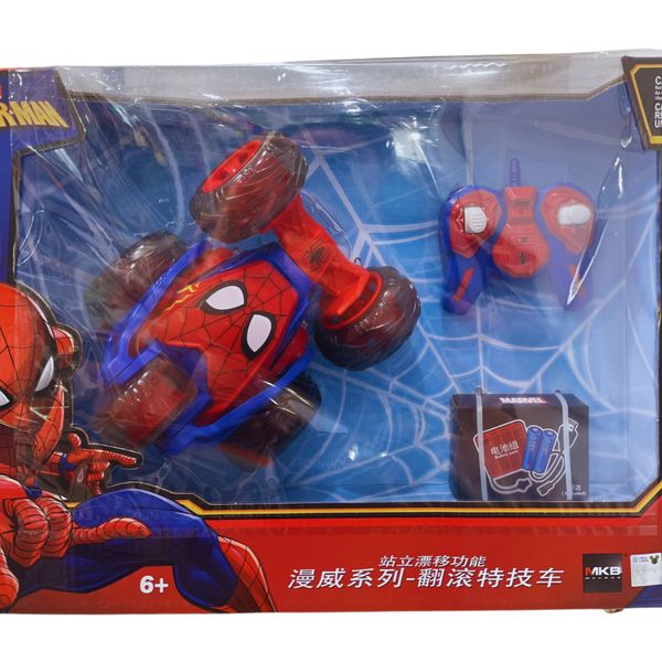 Xe Nhào Lộn Điều Khiển Spiderman Đỏ 624-01, Đồ Chơi Điều Khiển Cho Bé