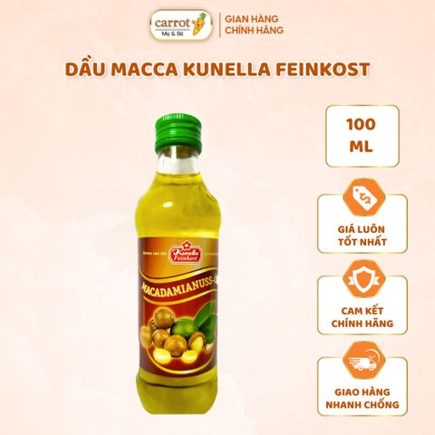 Dầu Macca Kunella Feinkost 100ML Nguyên Chất Cho Em Bé