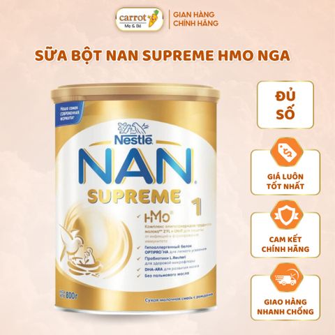 Sữa Bột NAN Supreme HMO Nga, Số 1 và Số 3, 400g, 800g