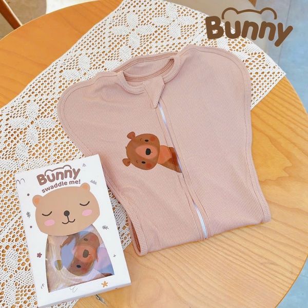 Nhộng Chũn Cho Bé Ngủ Ngon Bunny Mẫu Mới 2023  Vải Tăm Lụa Cao Cấp Cho Bé Sơ Sinh, Mềm Mại Co Giãn Đàn Hồi