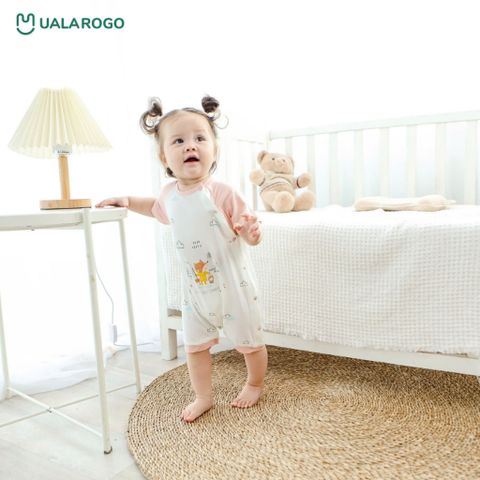 Bộ Body Cài Lệch Cộc Tay UALA ROGO UR2151, Body Đùi Vải Sợi Tre Bamboo Mát
