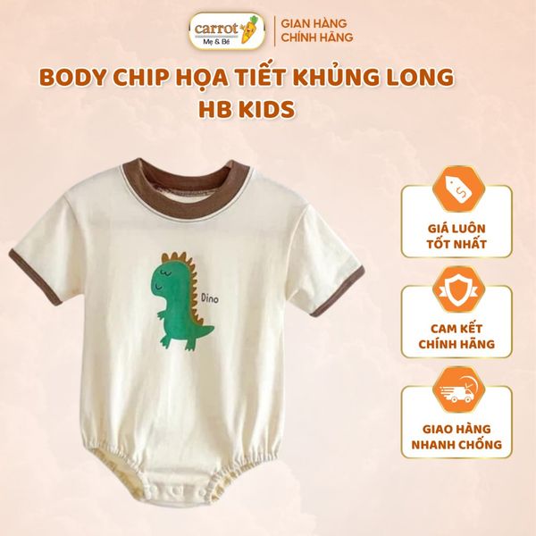 Body Chip Họa Tiết Khủng Long  HB Kids Cho Bé