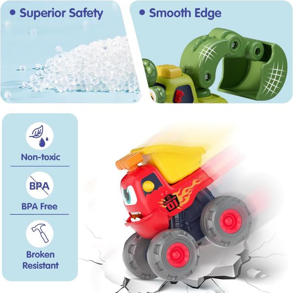 Đồ Chơi Xe Quái Vật Và Công Trình Xây Dựng Cho Bé Từ 12 Tháng Tuổi Nhưa ABS