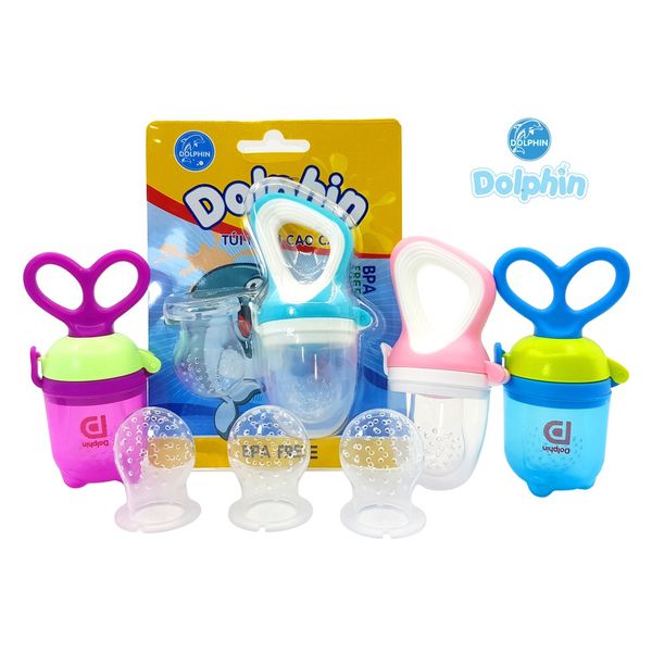 Túi Nhai DOLPHIN Silicone Cao cấp Chống Hốc Cho Bé