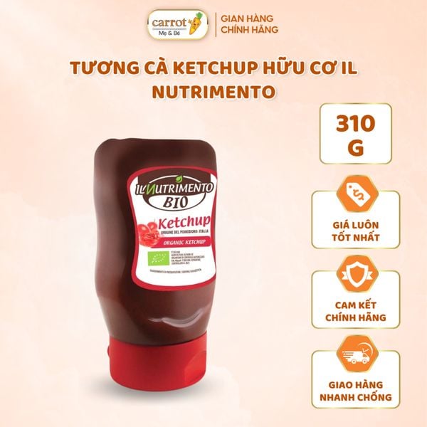 Tương Cà Ketchup Hữu Cơ IL Nutrimento 310G Chính Hãng, Sốt Tương Cà