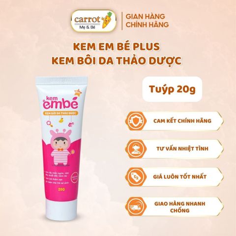 Kem Em Bé Plus, Kem Bôi Da Thảo Dược Giảm Ngứa Nhanh Cho Bé Khi Bị Rôm Sảy, Hăm Da, Muỗi Đốt