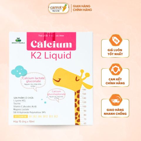 Calcium K2 Liquid, Bổ sung Canxi cho bé phát triển chiều cao - Mẹ Và Bé Carrot