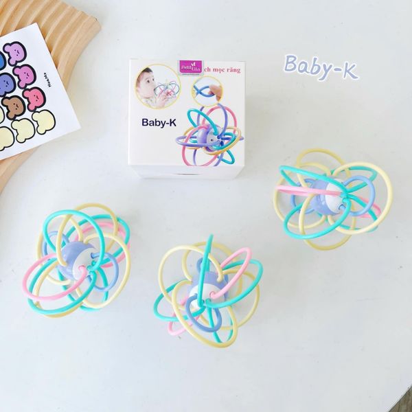 Gặm Nướu Silicone Cầu Vòng Baby-K, Đồ Chơi Gặm Nướu Cho Bé