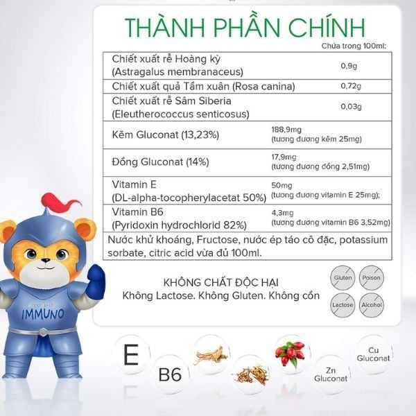 Siro FITOBIMBI IMMUNO - Hỗ Trợ Tăng Cường Sức Đề Kháng Cho Trẻ Em Của Italia Chai 200ml