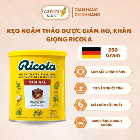 Kẹo Ngậm Ho Thảo Mộc Ricola Đức Giảm Ho, Khàn Giọng 250G