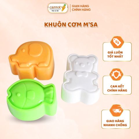 Set 3 Khuôn cơm M'sa, Khuôn Cơm Hình Thú Cho Bé Ăn Dặm