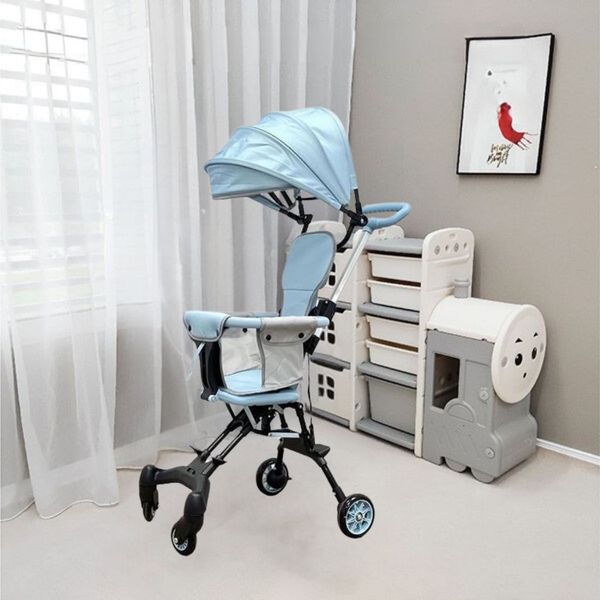 Xe Đẩy Gấp Gọn UMOO - Có Mái Che, An Toàn Cho Bé, Đệm Ngồi 4 Mặt - 40Kg