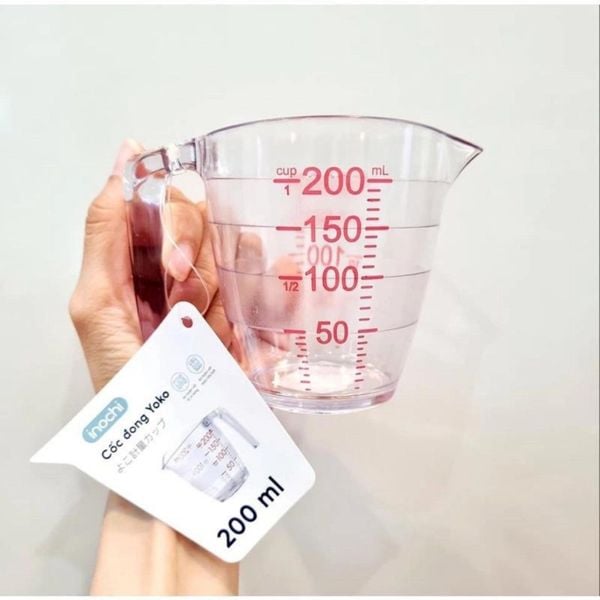 Cốc Chia Vạch Inochi 200ML - Ca Nhựa Chiết Đo Lường Chất Lỏng